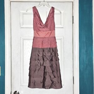 NWT Vintage Adrianna Papell Cocktail Dress Blush/Taupe Size 4